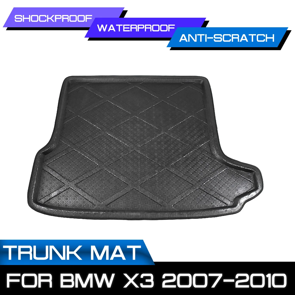 Для BMW X3 2007 2008 2009 2010 Автомобильный коврик для заднего багажника, водонепроницаемые коврики, ковер, поддон для защиты от грязи, грузовой лайнер