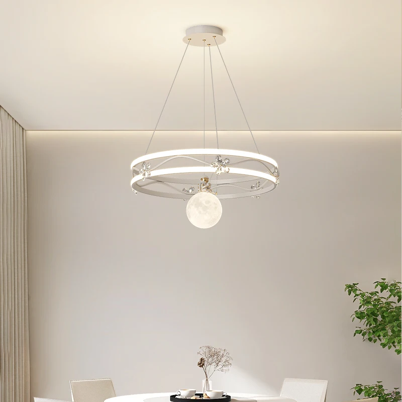 Современная светодиодная люстра, Роскошная фара для гостиной, Креативная Кольцевая люстра в скандинавском стиле, лампа для домашнего освещения в спальне, кабинете