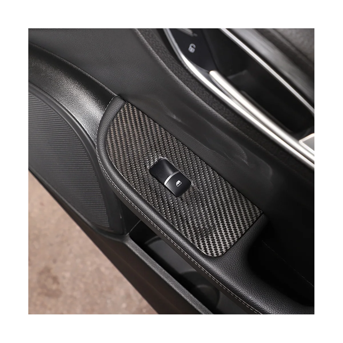 Сухая кнопка включения Стеклоподъемника из углеродного волокна, Накладка на рамку для Alfa Romeo Giulia 2017 2018 2019 2020 Автомобильные Аксессуары