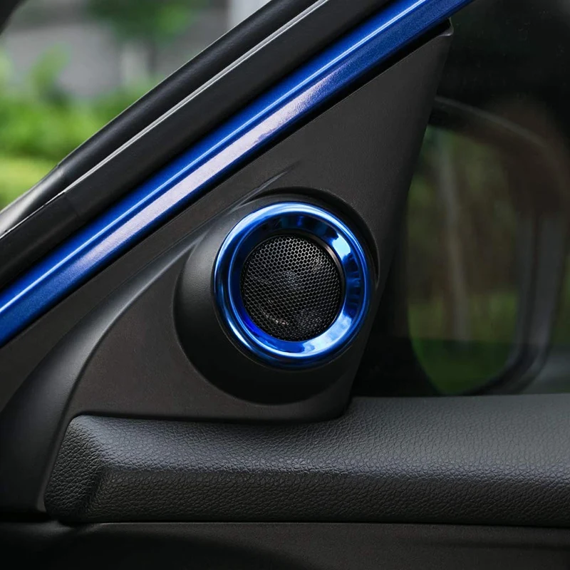 Накладка на кольцо аудиоколонки внутренней двери для Honda Civic 10-го поколения 2019 2018 2017 2016, синий