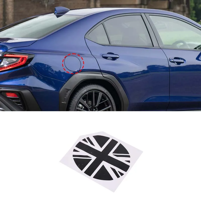 Для subaru WRX 2021-2023 ПВХ Черная крышка топливного бака автомобиля, Цветочная пленка, наклейки на крышку топливного бака, Аксессуары для экстерьера автомобиля
