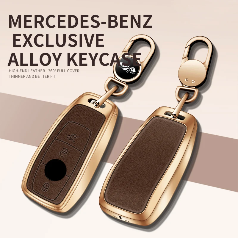 Подходит для Mercedes-Benz key cover E200L/E300L/C260L автомобильный брелок для ключей Новый E-Class A200 shell 19 C200 кожаный чехол для ключей из сплава prot